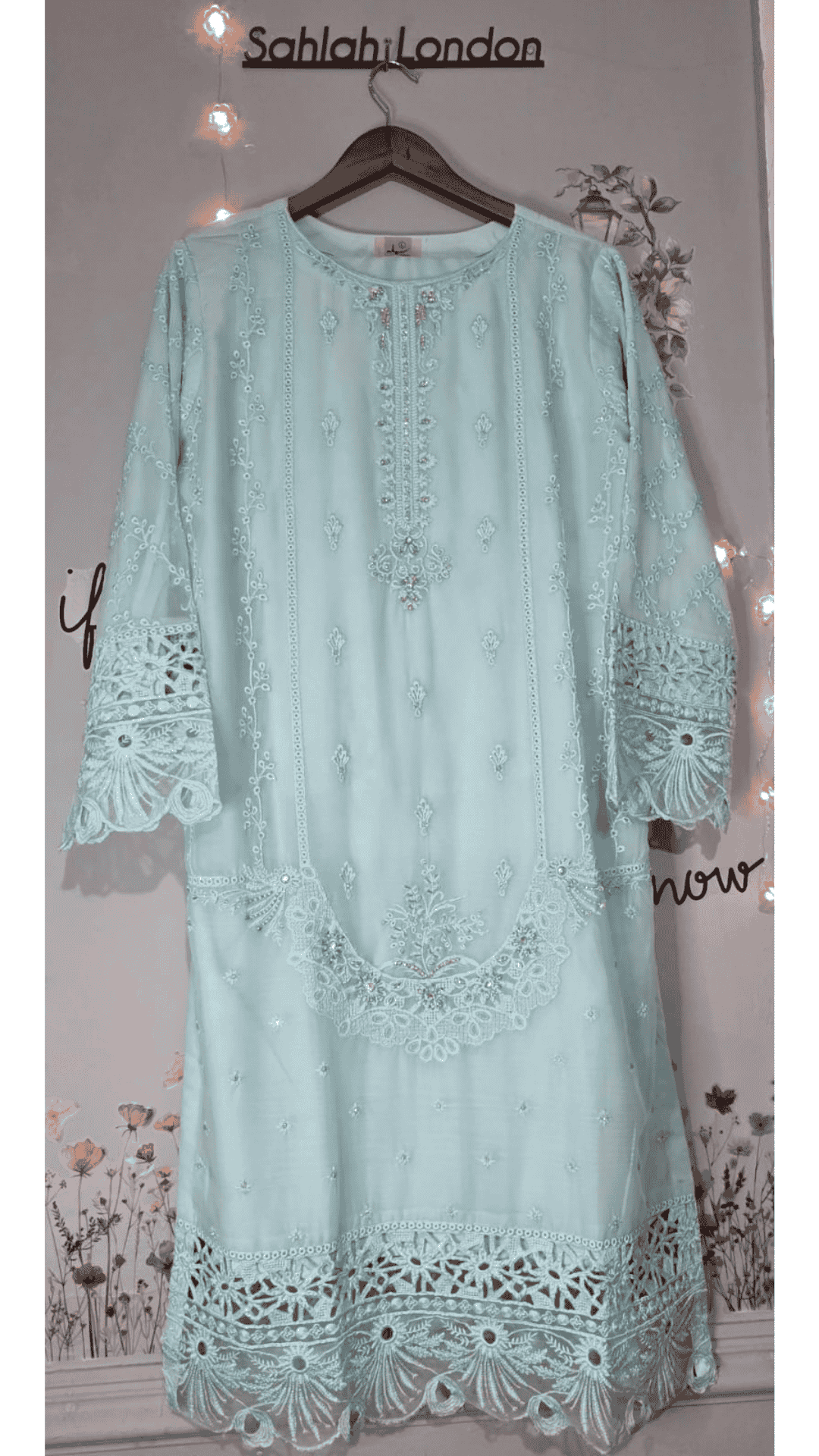 Elegant Light Embroidered Dress